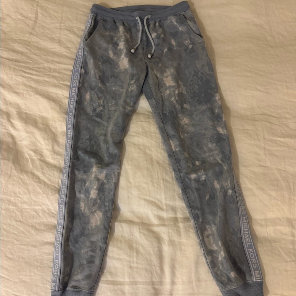 Michael Kors Blue and Cream Tie Dye Joggers